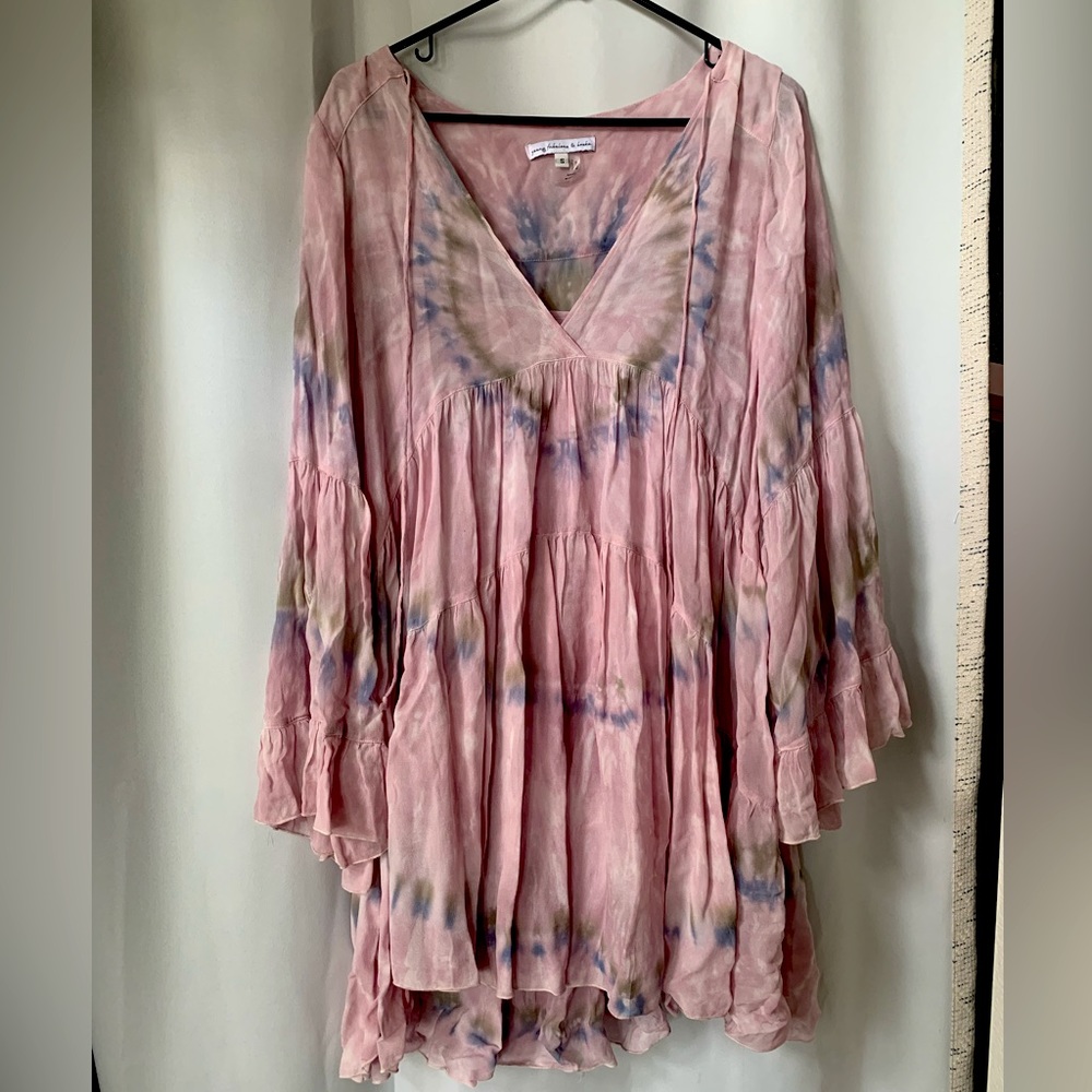 Tie-die Boho dress with detached slip, Young Broke and Fabulous